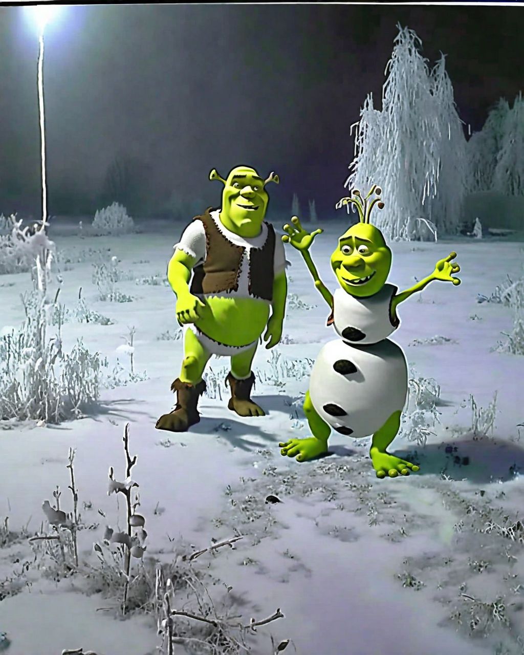 00043-20240226225050-7786-Shrek and Olaf on a frozen field CCTV Style   _lora_SDXL-CCTV-Style-Lora_0.9_.jpg